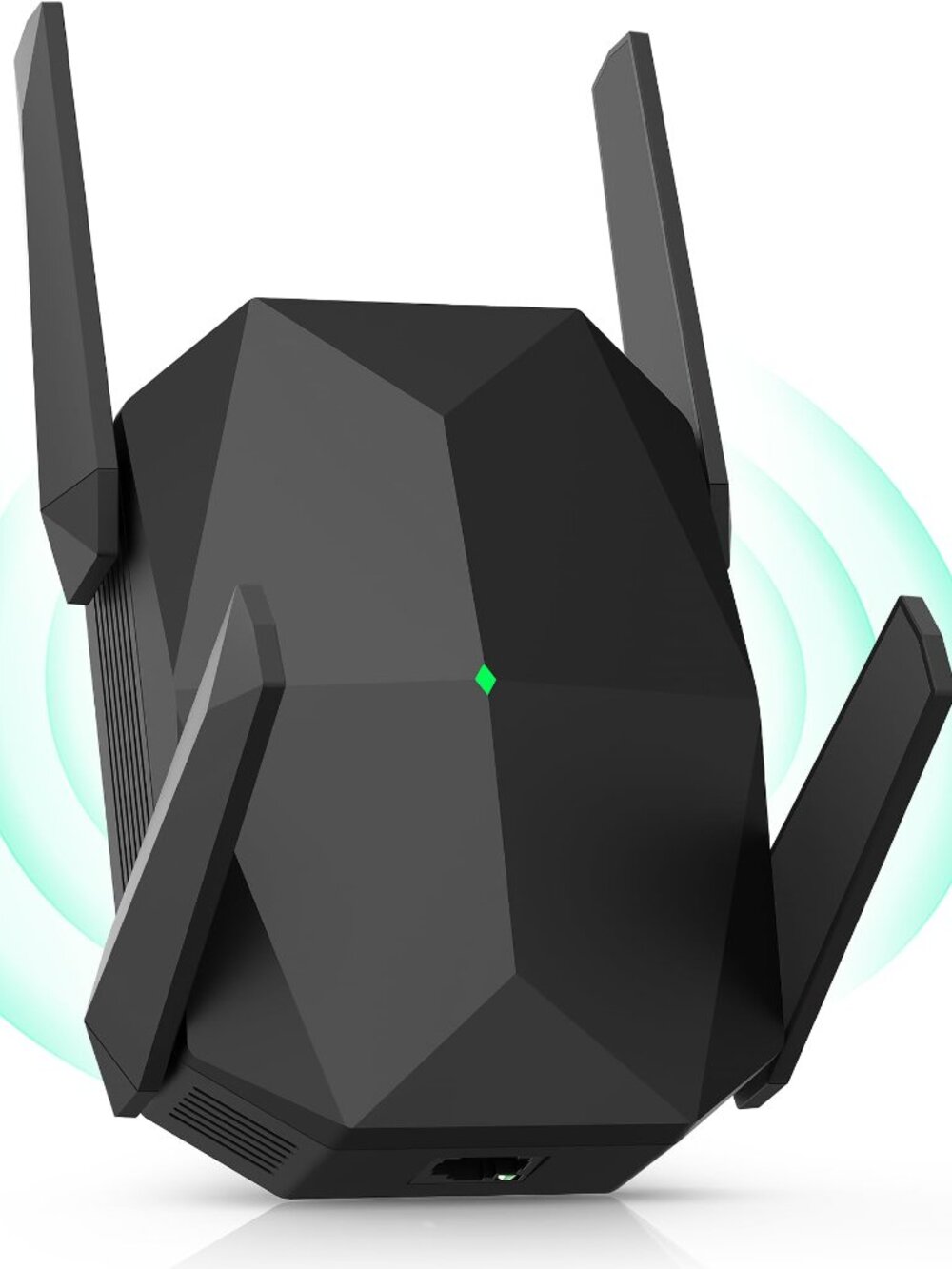 Oaitree AX3000 WiFi 6 Extender Dual Band Long Range Booster Black